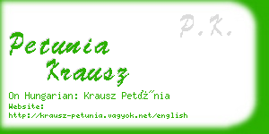 petunia krausz business card